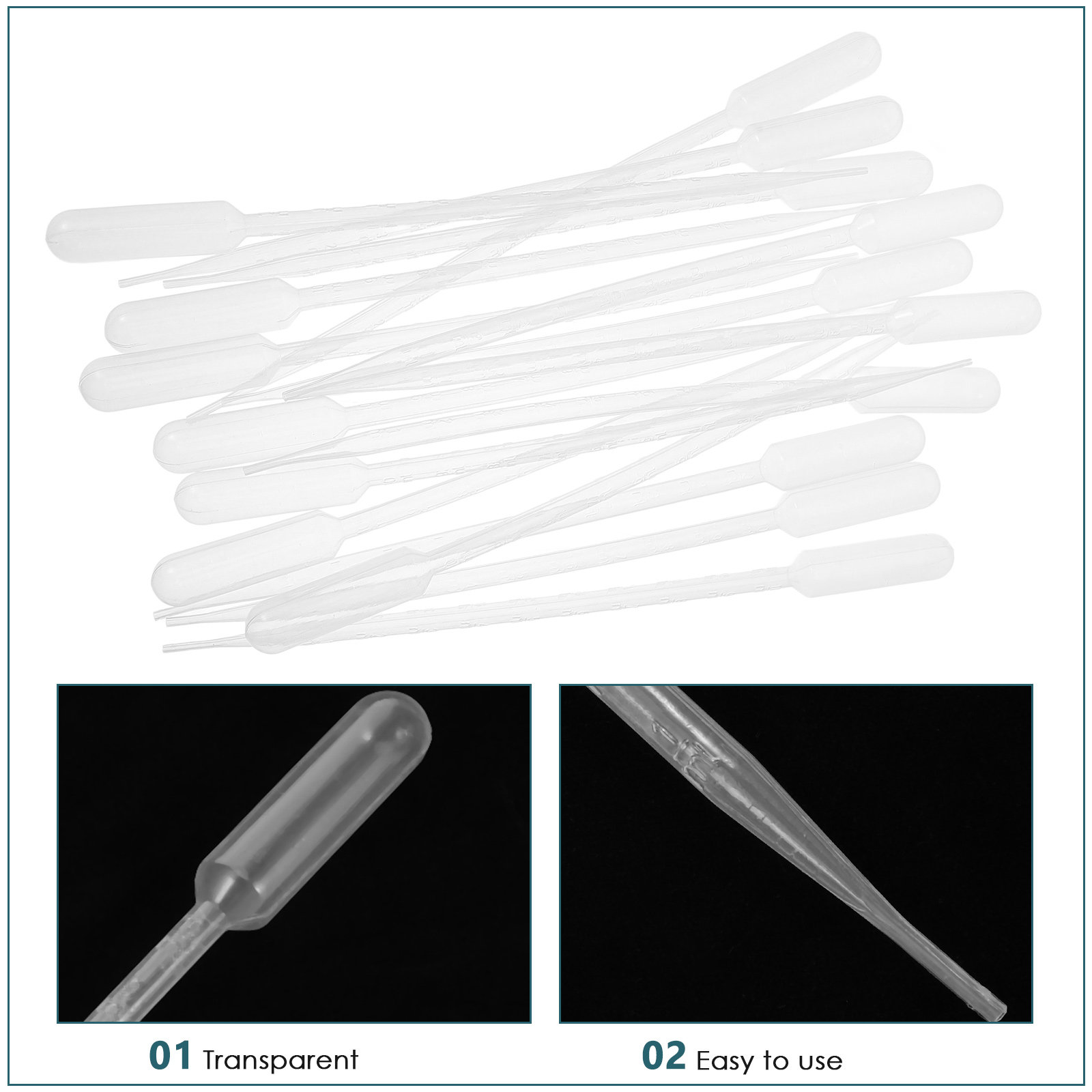 100Pcs Plastic Transfer Pipett - Essential Oils 评论和价格