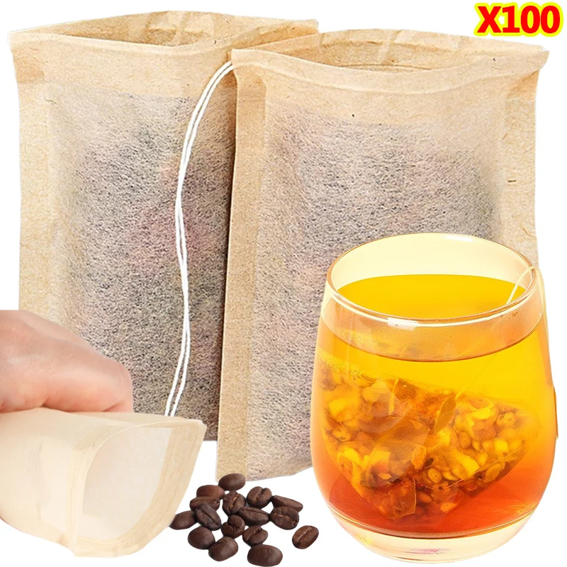 100Pcs Teabags with Drawstring - Herbal Tea 评论和价格