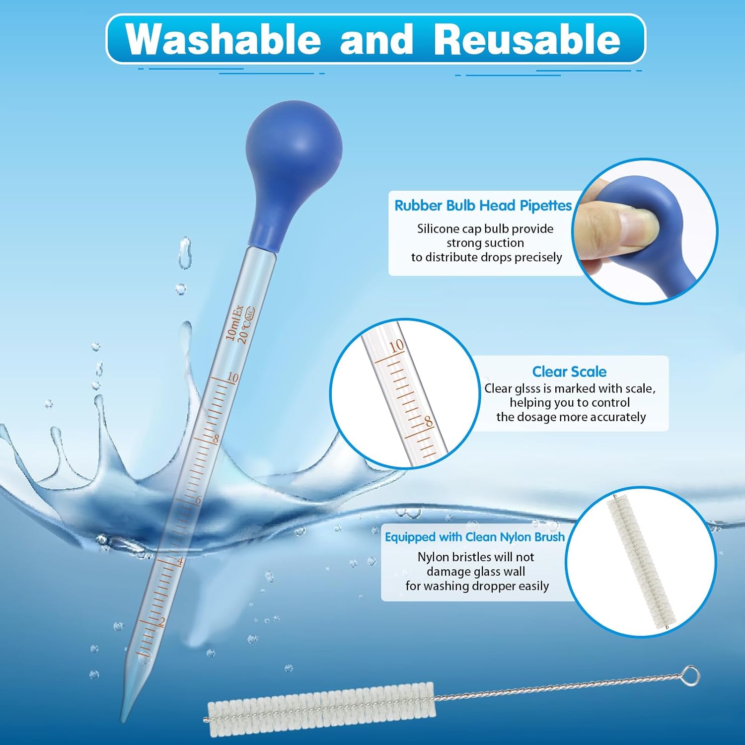 5 Pack 10ml Glass Pipette Drop - Essential Oils 评论和价格