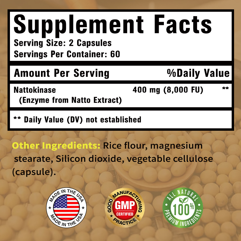 Nattokinase - Maintains Blood  - Herbal Supplement 评论和价格