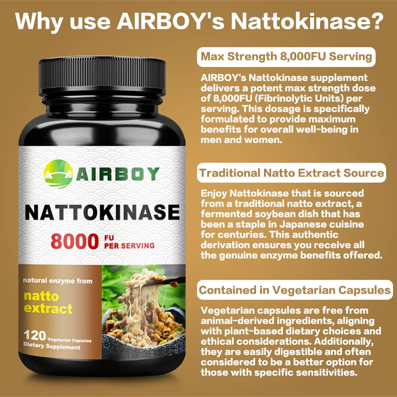 Nattokinase - Maintains Blood  - Herbal Supplement 评论和价格